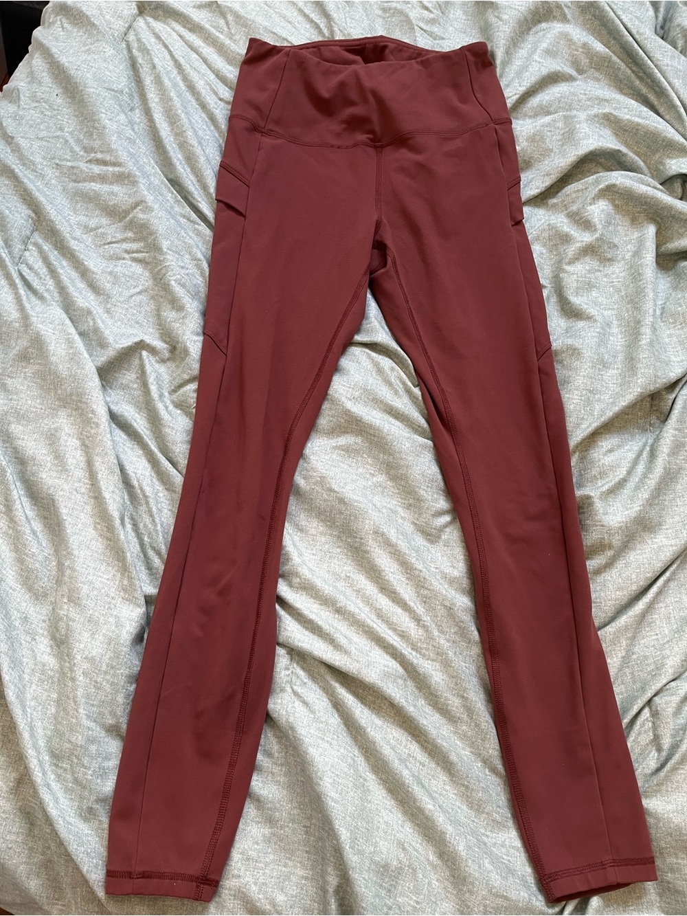 Orange leggings with pockets